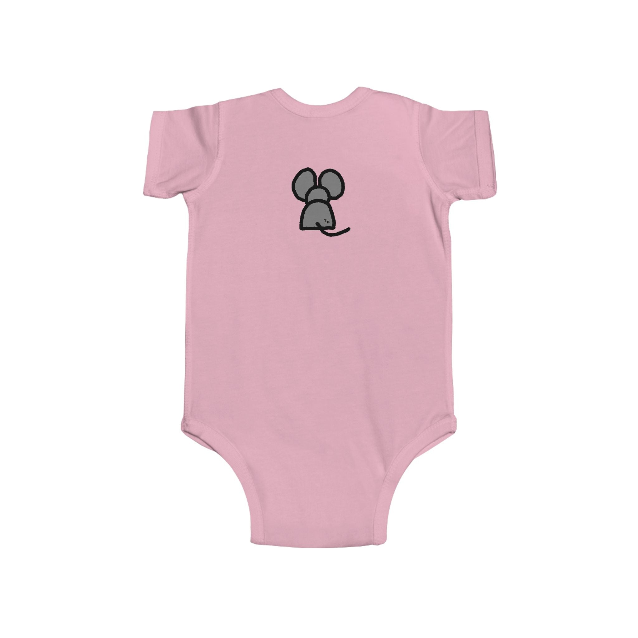 Cute Mouse Design Infant Bodysuit - Soft Jersey Baby Outfit