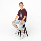 Talleyrand Bands Youth T-shirt with Zebra print front.