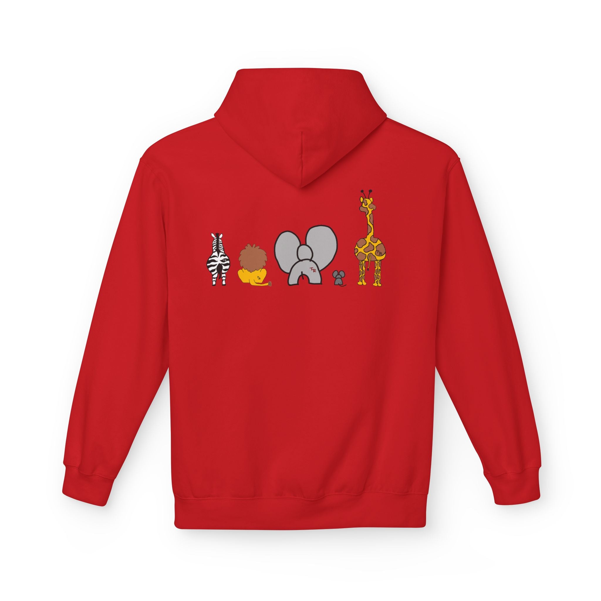 Safari Friends Hoodie — Cute Lion, Zebra, Elephant & Giraffe Graphic Pullover