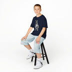 Talleyrand Bands Youth T-shirt with Zebra print front.