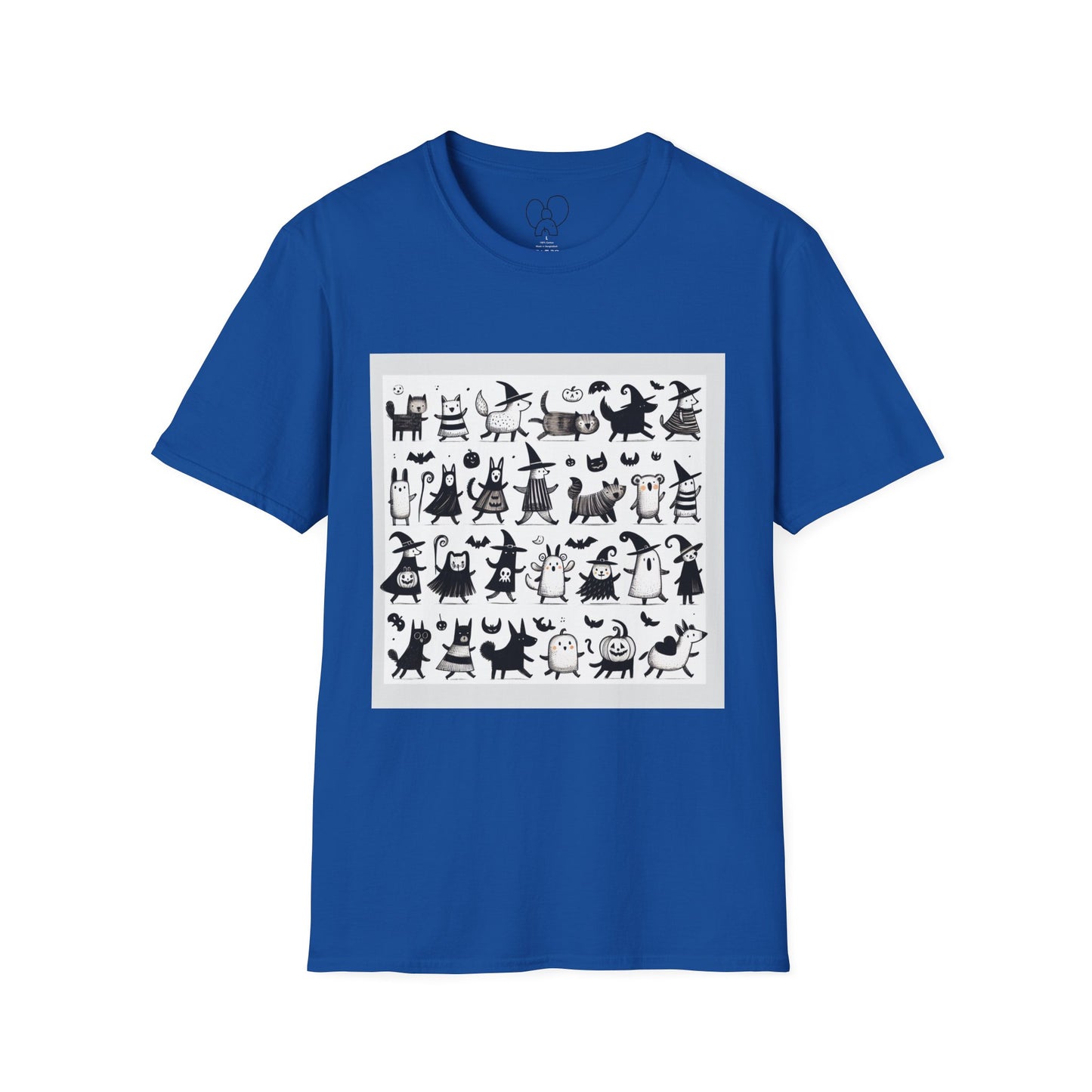 Cute Cartoon Characters Unisex T-Shirt, Graphic Tee, Fun Gift for Kids, Comfortable Apparel, Halloween, Birthday Shirt