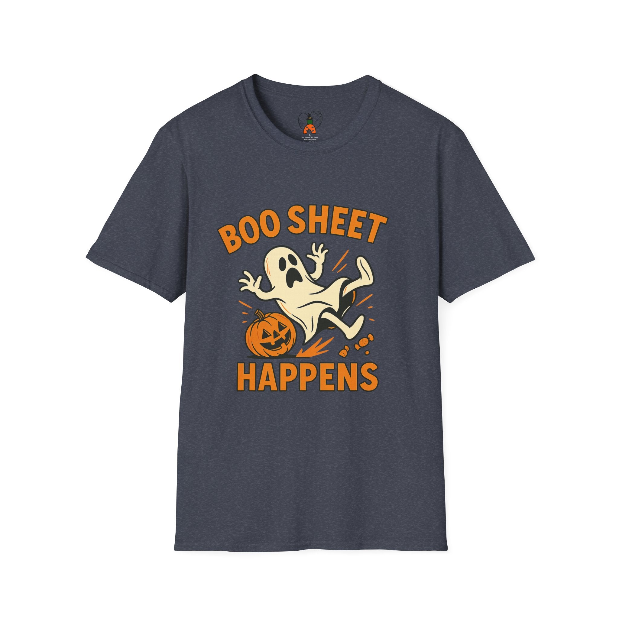 Halloween Boo Sheet T-Shirt, Unisex Softstyle Tee, Funny Halloween Shirt, Fall Festive Apparel, Ghost Themed Gift