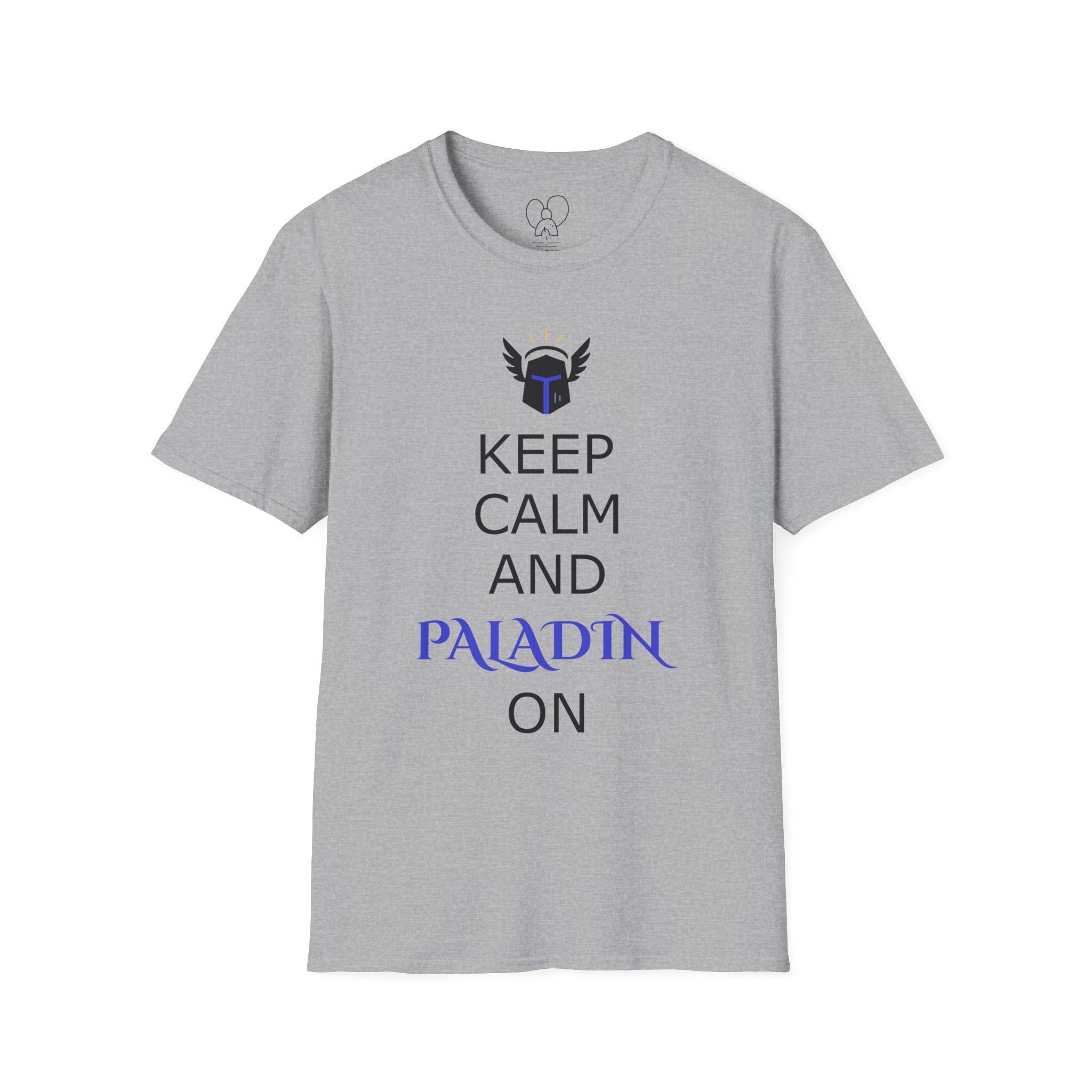 Keep Calm and Paladin On T-Shirt, Unisex Gaming Tee