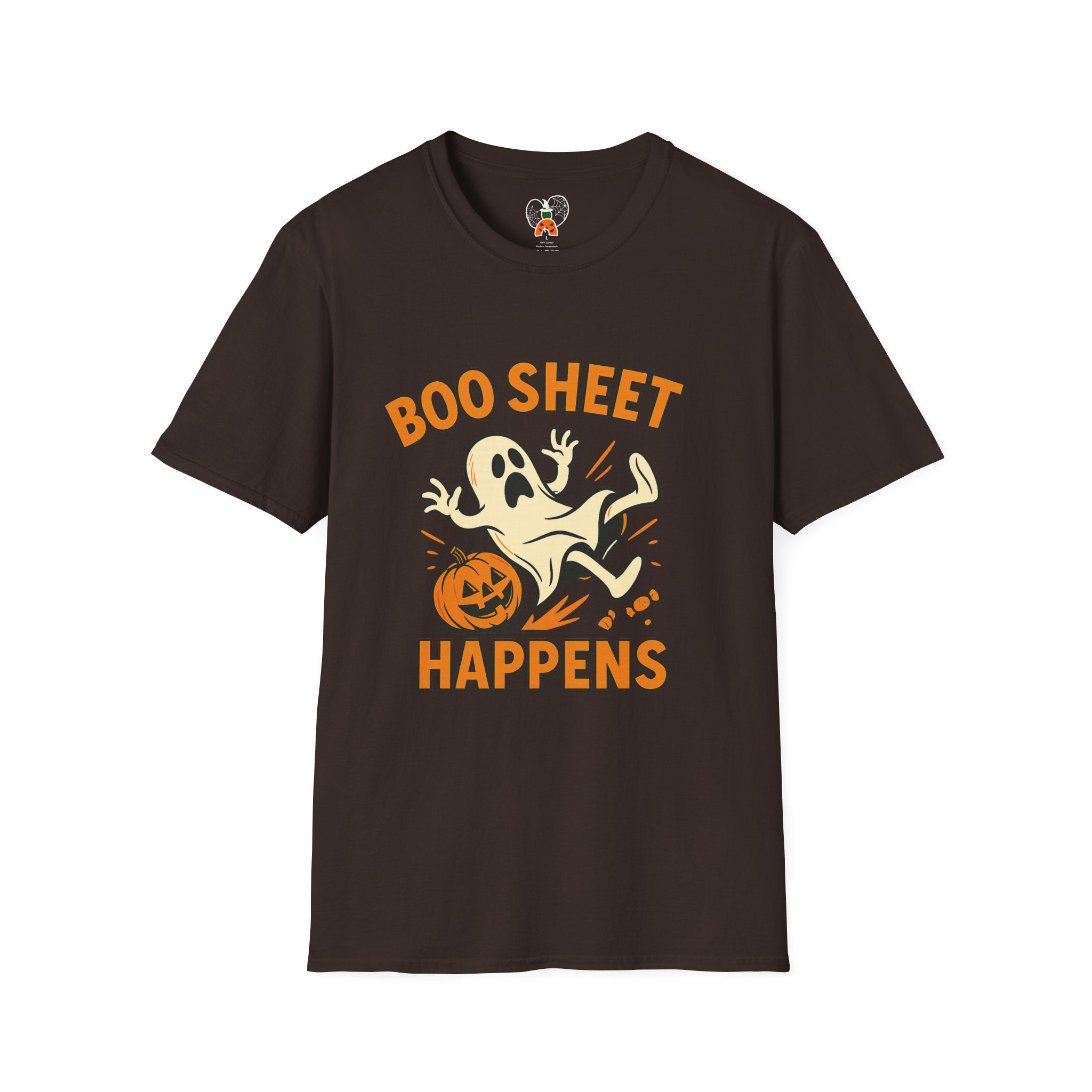 Halloween Boo Sheet T-Shirt, Unisex Softstyle Tee, Funny Halloween Shirt, Fall Festive Apparel, Ghost Themed Gift