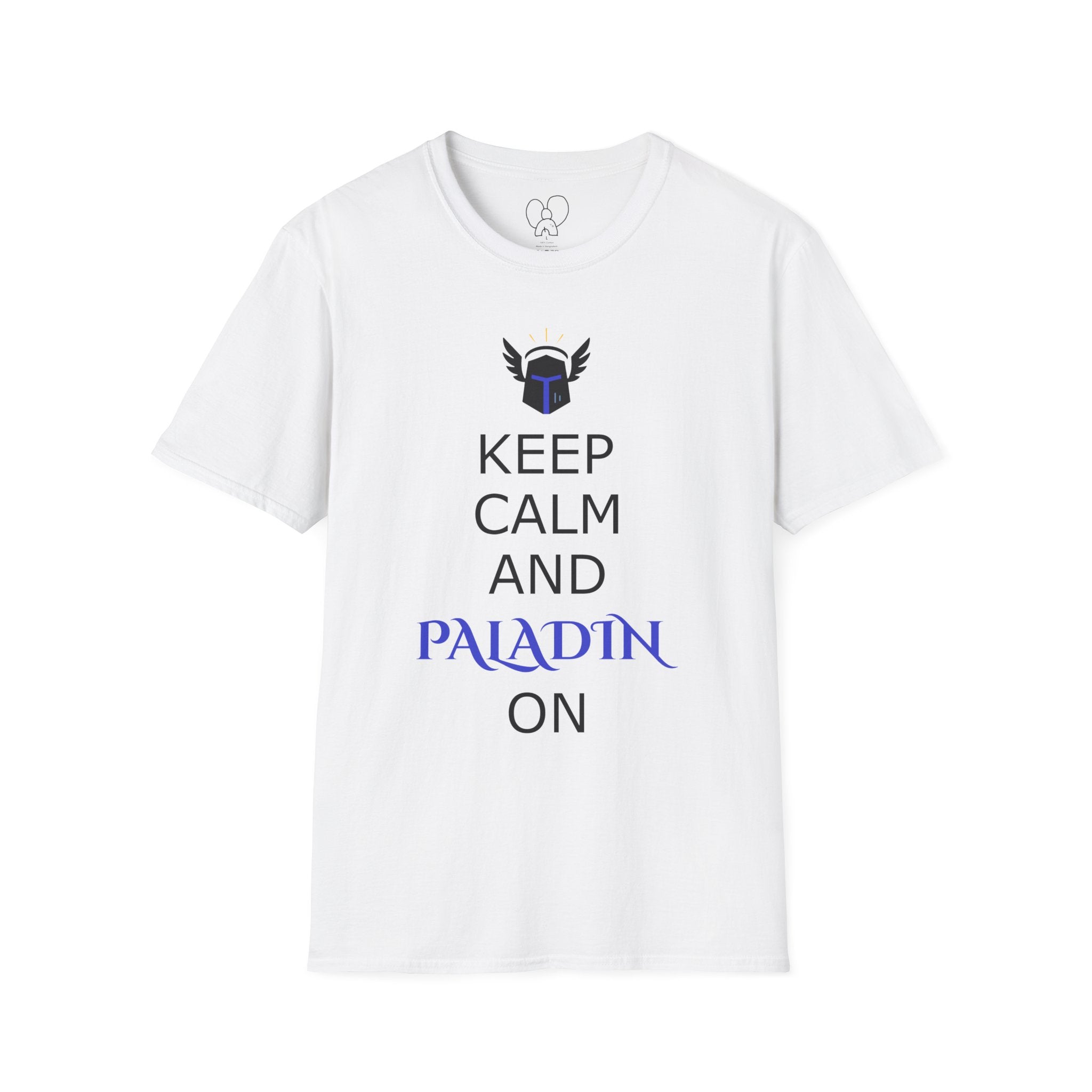 Keep Calm and Paladin On T-Shirt, Unisex Gaming Tee