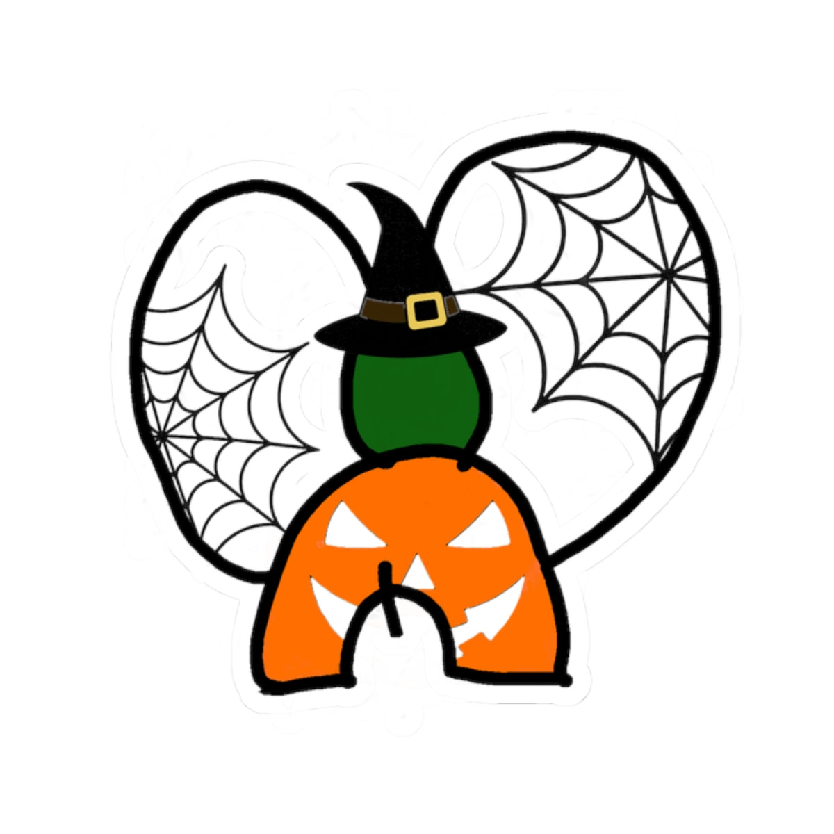 Halloween Pumpkin Witch Kiss-Cut Stickers | Spooky Decor, Fall Crafting, Laptop Stickers, Party Favors, Trick or Treat