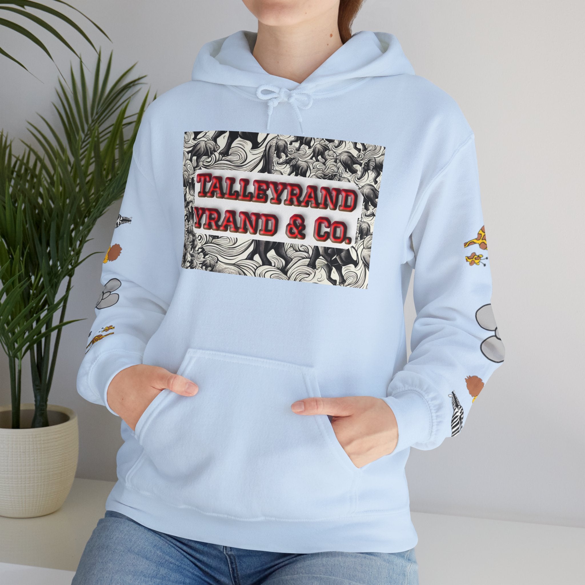 Talleyrand Band Hooded Sweatshirt Text Front/ picture back and picture sleeves