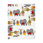 Talleyrand Band - Exclusive Holiday Wrapping Paper! With the Talleyrand Elephant, Giraffe, Zebra, Lion and Mouse