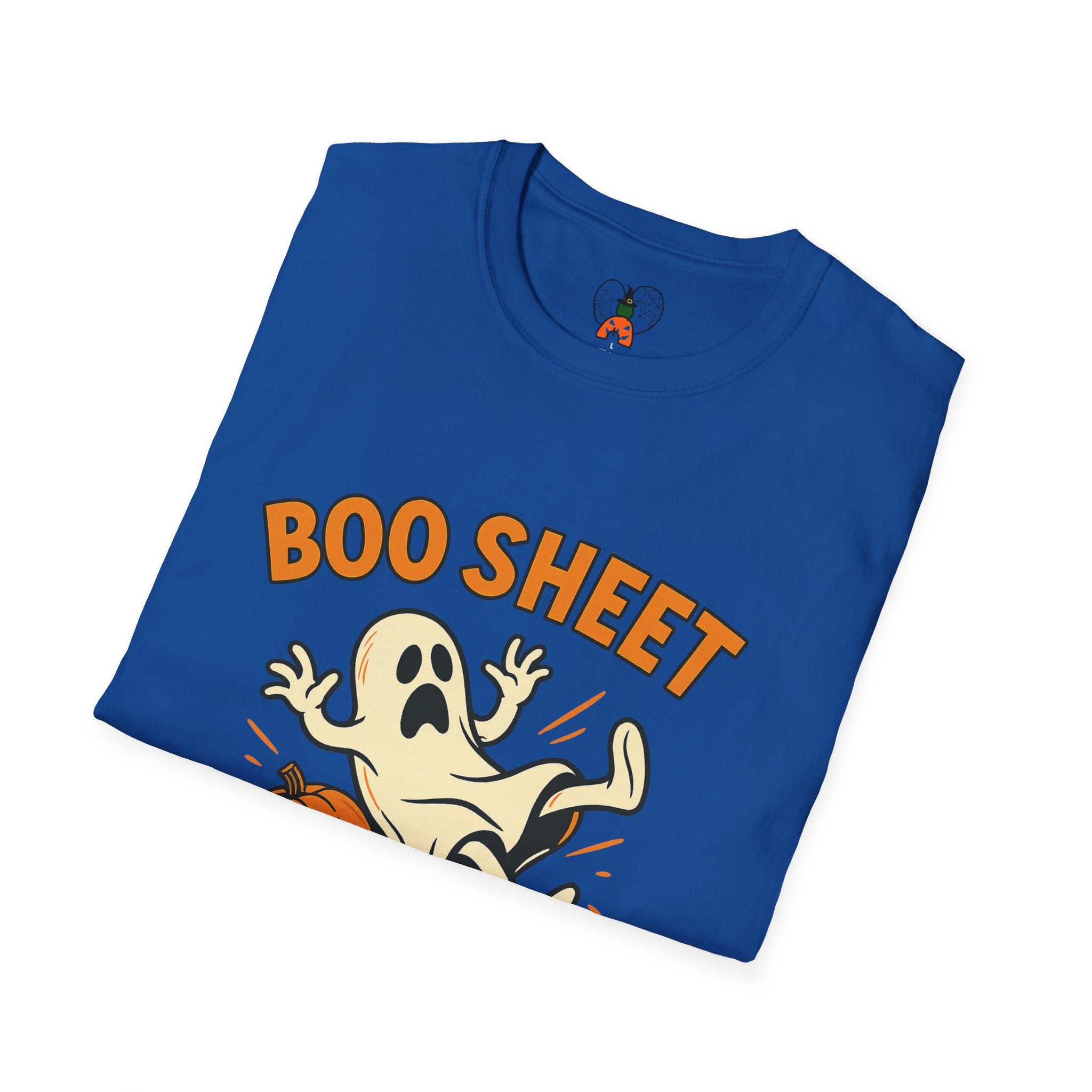 Halloween Boo Sheet T-Shirt, Unisex Softstyle Tee, Funny Halloween Shirt, Fall Festive Apparel, Ghost Themed Gift