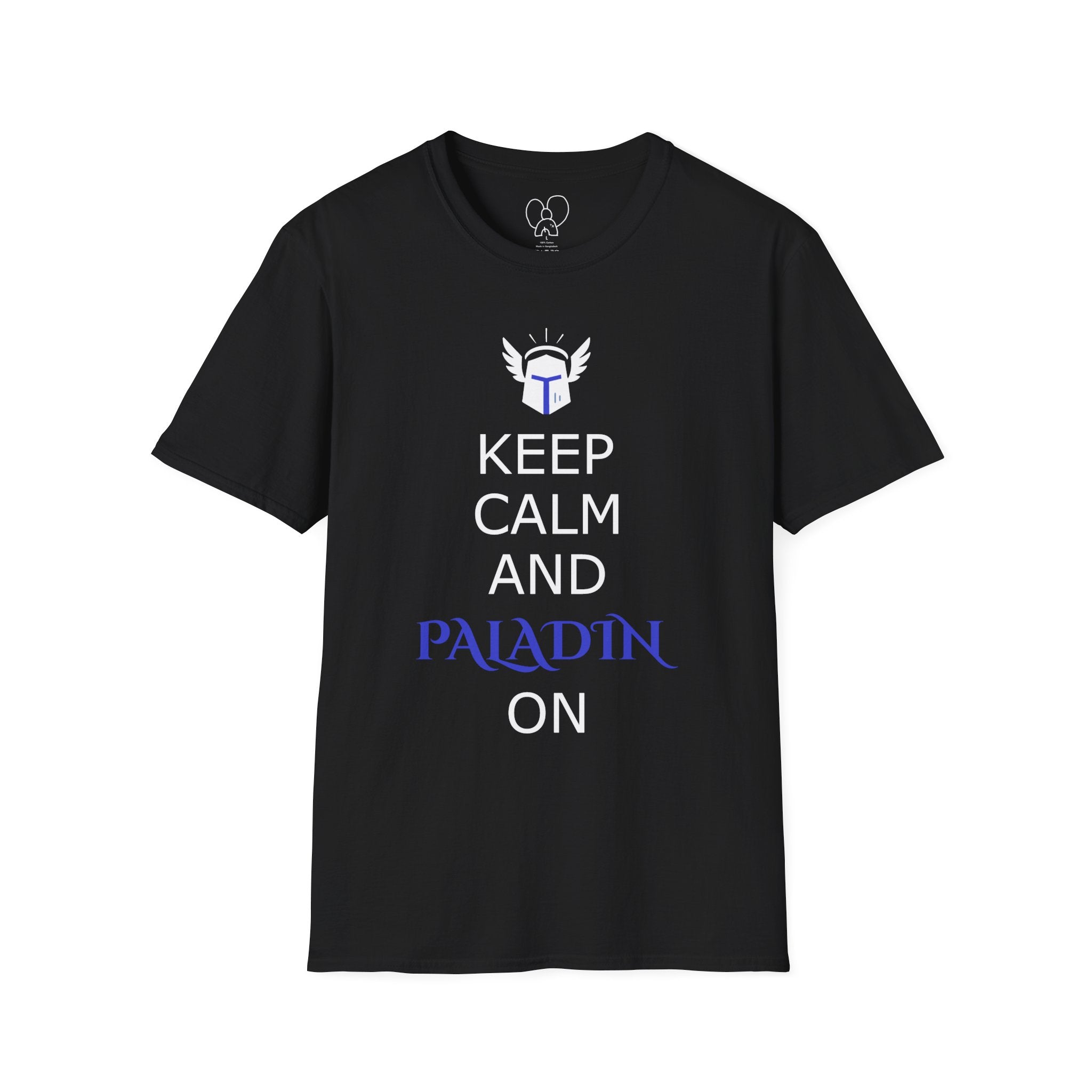 Keep Calm and Paladin On T-Shirt, Unisex Gaming Tee