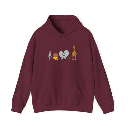 Whimsical Animal Sweatshirt, Cozy Unisex Hoodie for Kids & Teens, Fun Gift for Birthdays, Animal Lovers' Apparel