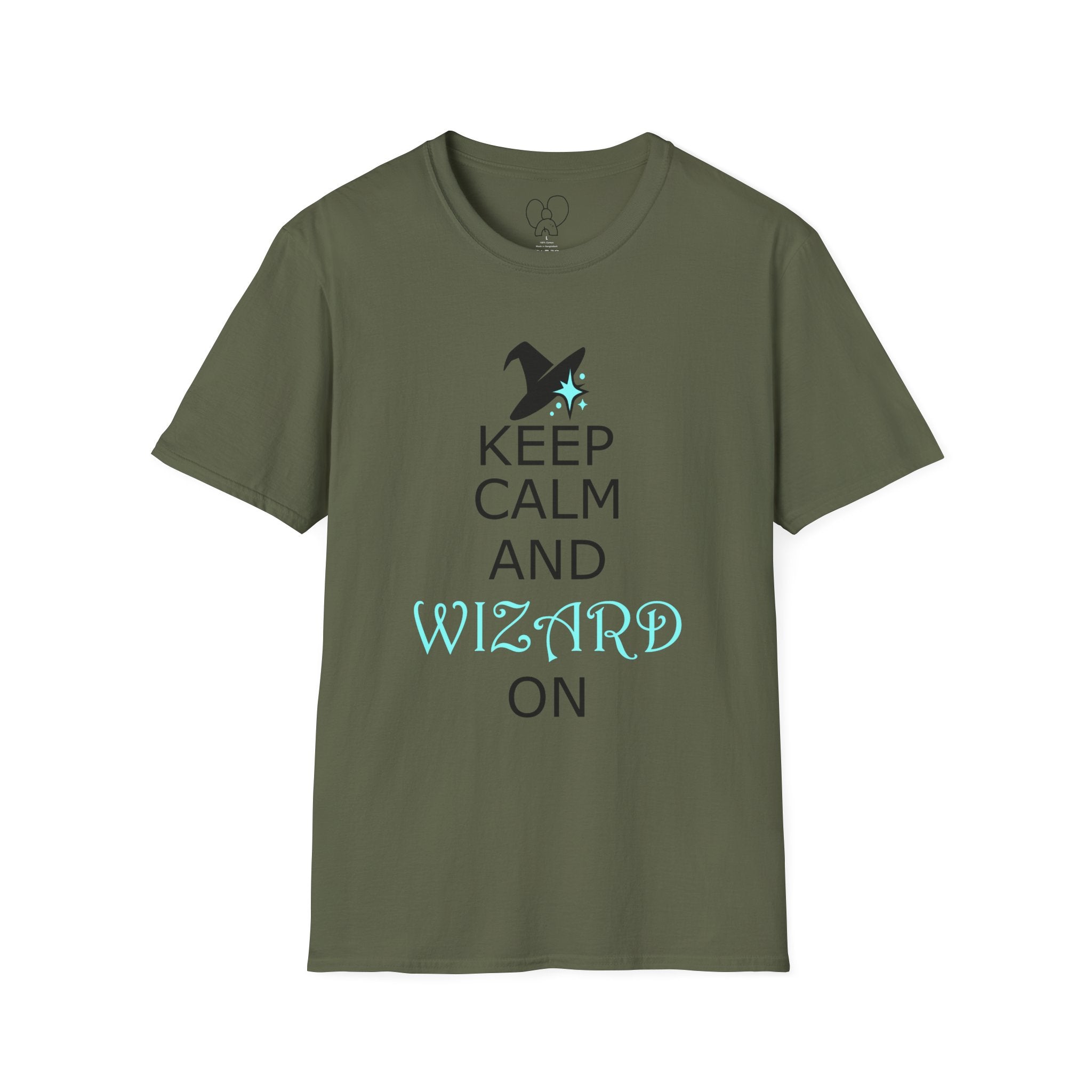 Keep Calm and Wizard On T-Shirt, Unisex Tee, Magical Gift