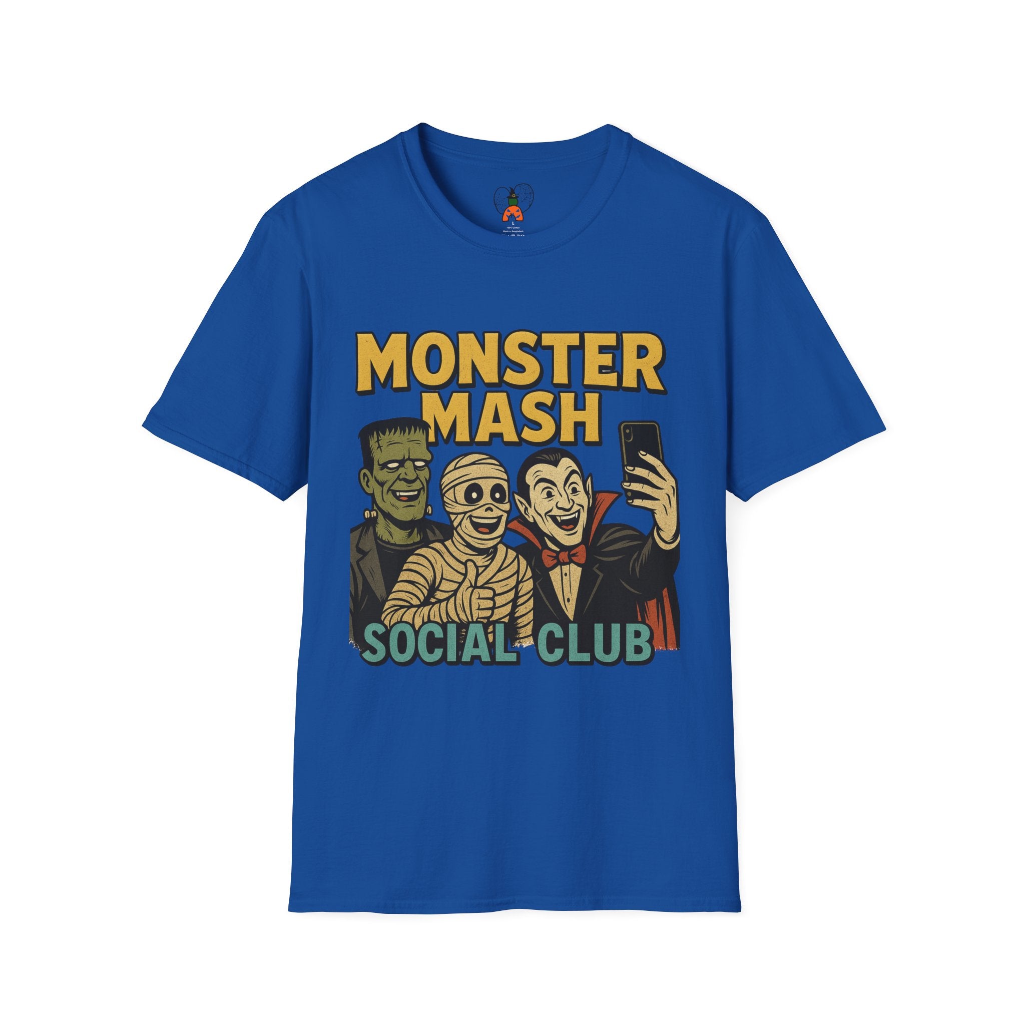 Halloween Monster Mash Social Club T-Shirt, Unisex Softstyle Tee, Spooky Party Shirt, Halloween Costume Tee, Fun Graphic Tee