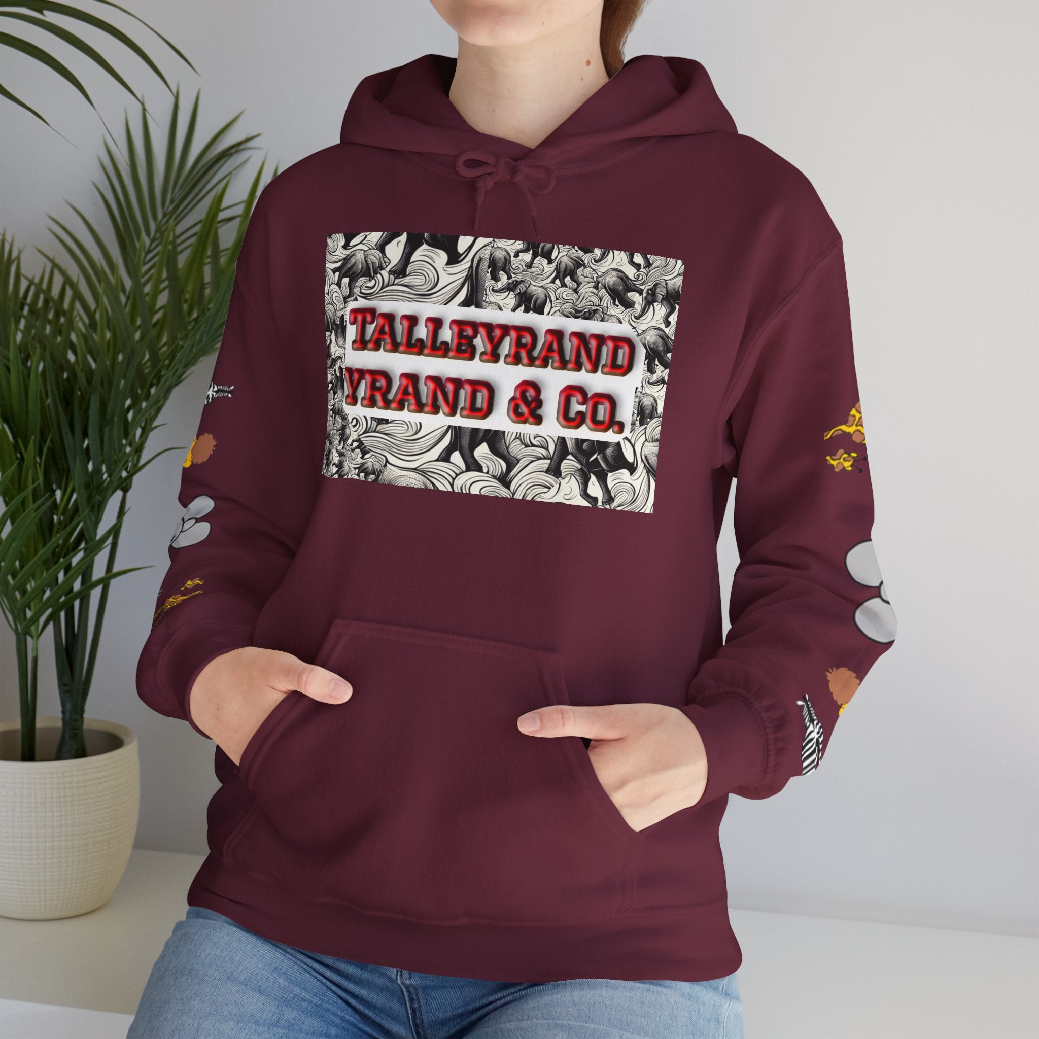 Talleyrand Band Hooded Sweatshirt Text Front/ picture back and picture sleeves