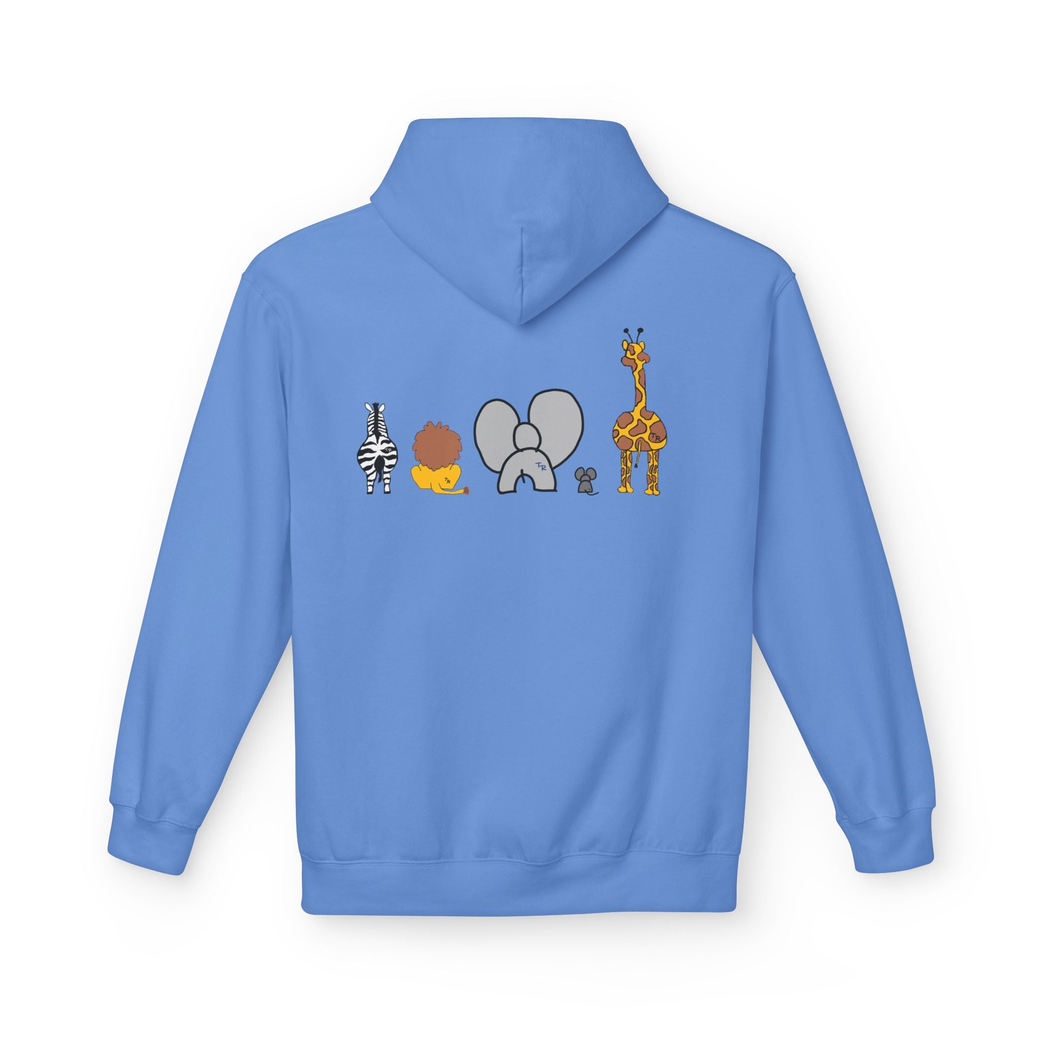 Safari Friends Hoodie — Cute Lion, Zebra, Elephant & Giraffe Graphic Pullover