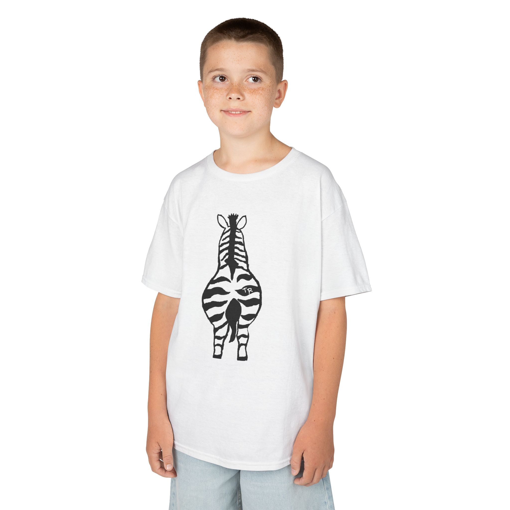 Talleyrand Bands Youth T-shirt with Zebra print front.